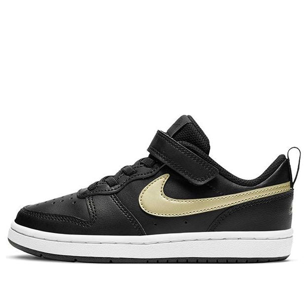 (PS) Nike Court Borough Low 2 'Black Metallic Gold Star' BQ5451-011