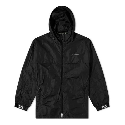 Off-White Arrows Modern Street Trench Coat Men Black OMEB014R20G450211001