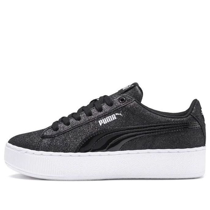 (GS) PUMA Vikky Platform Glitz Sneakers Black 366856-08
