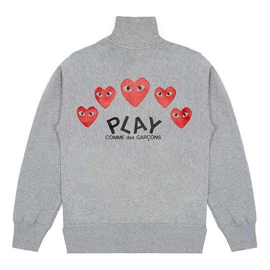 (WMNS) COMME des GARCONS PLAY 5 Hearts Full Zip Jacket 'Grey' AZ-T251-051-1