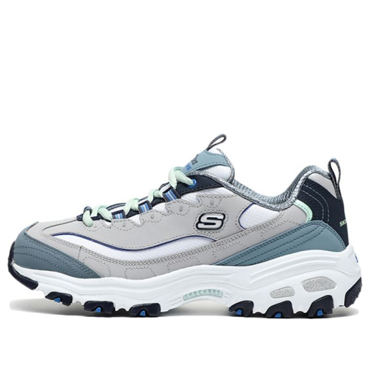 (WMNS) Skechers D Lites 1.0 Low Running Shoes Grey/Blue 13143-GYBL