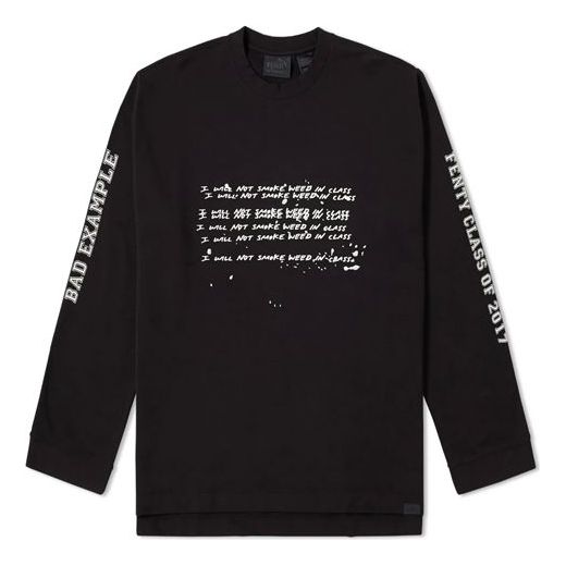 (WMNS) PUMA X Rihanna Fenty Long Sleeve Crew Neck 'Black' 575871-01