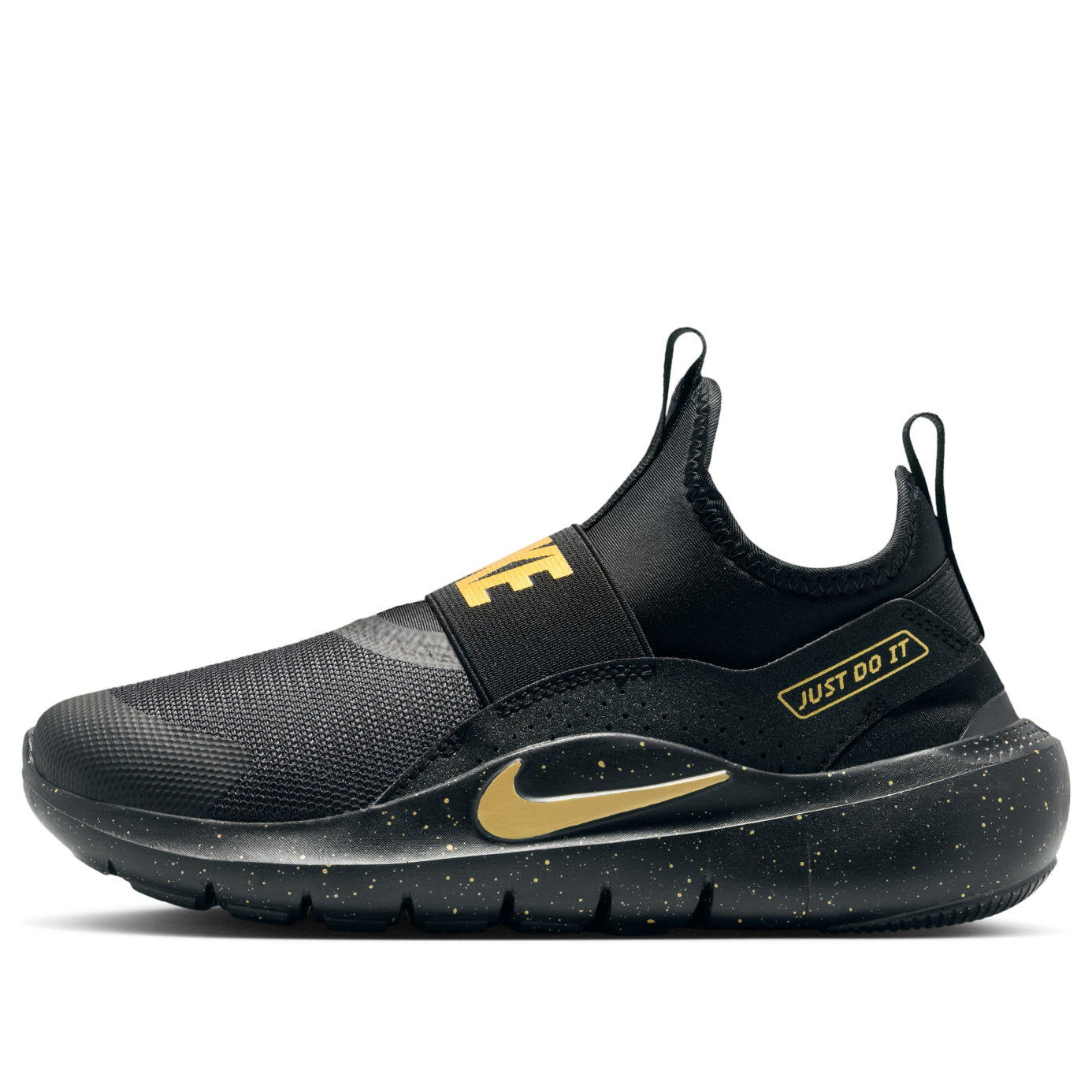(GS) Nike Flex Runner 4 'Black Metallic Gold' IM6737-001