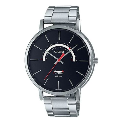 Casio Dress Classic Minimalistic Analog Watch 'Black Silver' MTP-B105D-1AV