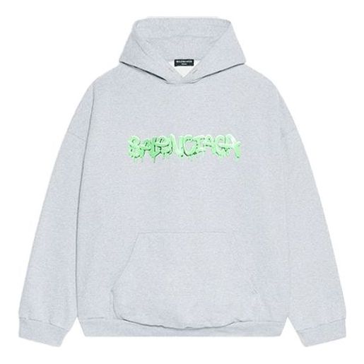 Balenciaga Slime Hoodie Wide Fit 'Grey Green' 674986TLVF21203