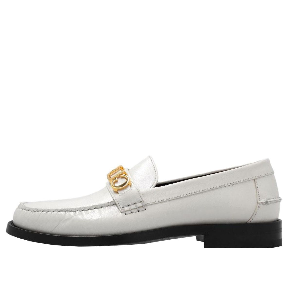 (WMNS) Gucci Loafer with Metal Gucci logo 'White' 700036-D3V00-9022