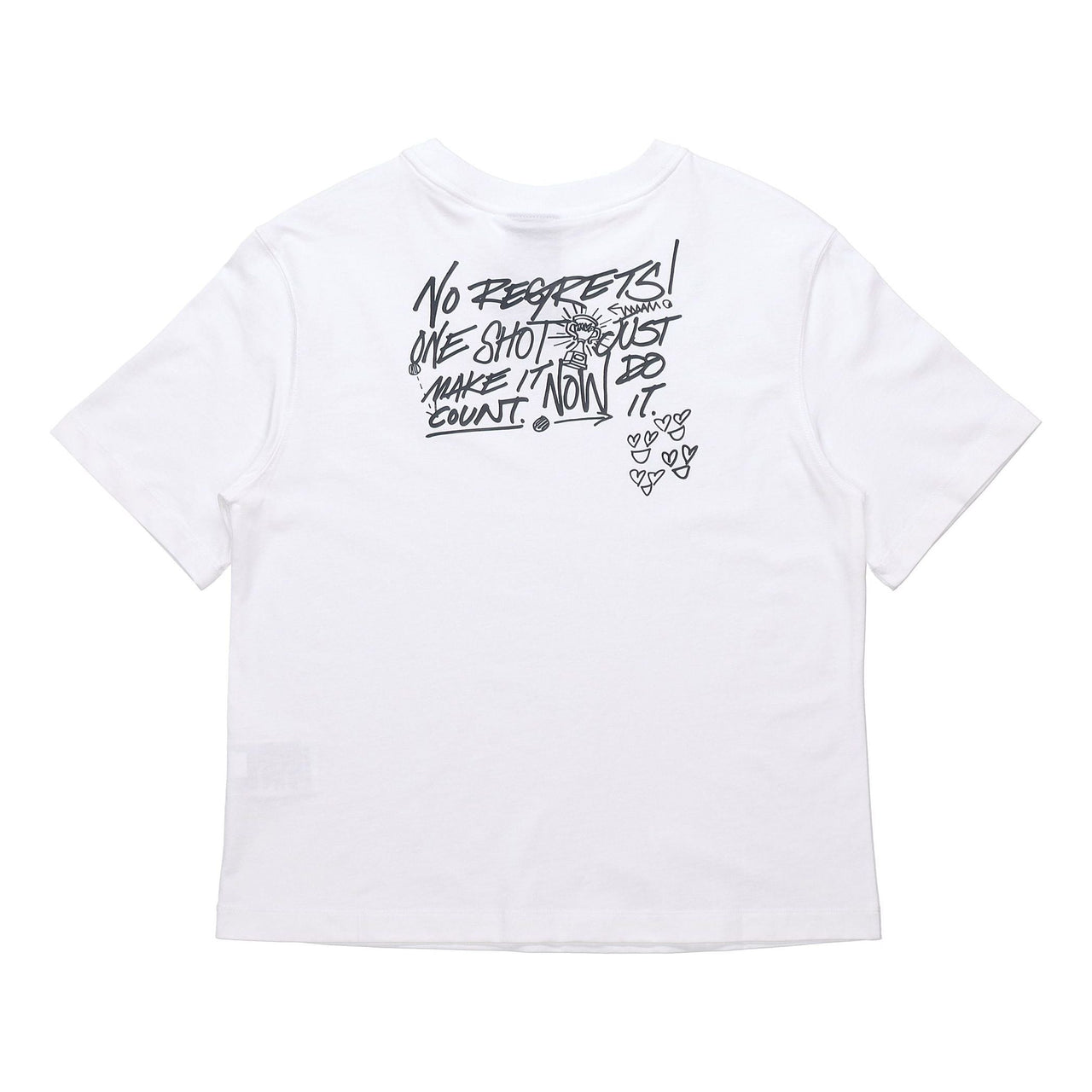 (WMNS) Nike Alphabet Pattern Printing Loose Round Neck Short Sleeve White T-Shirt DJ5364-100