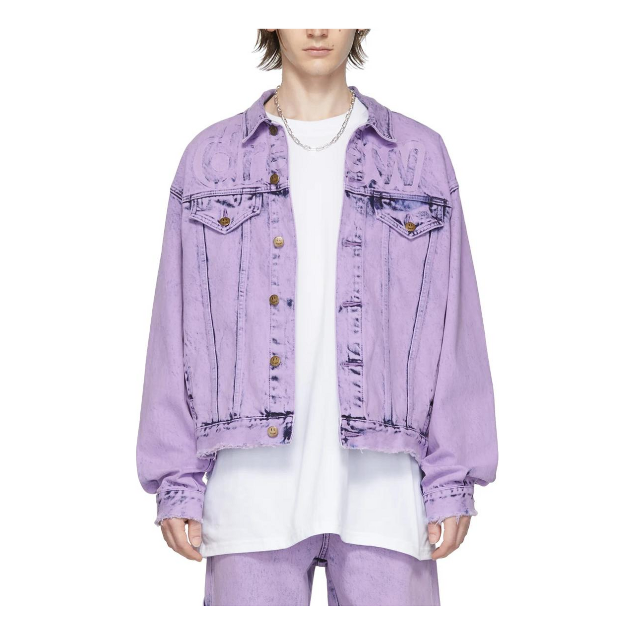 Drew House Ssense Exclusive Secret Trucker Denim Jacket 'Purple' DR-SS22-241