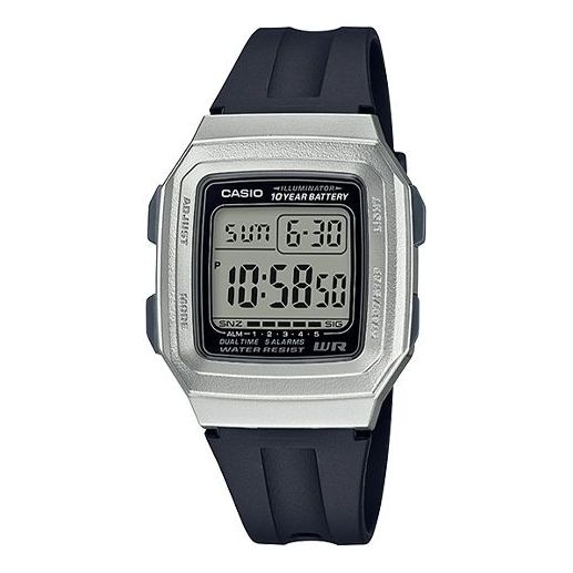 CASIO Quartz Waterproof Analog Unisex Silver Digital F-201WAM-7A