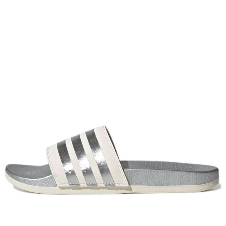 (WMNS) adidas Adilette Comfort Slide 'White Matte Silver' GW8746
