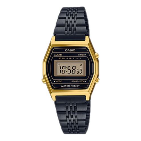CASIO STANDARDSerieses Men's Golden Mens Black Digital LA690WGB-1