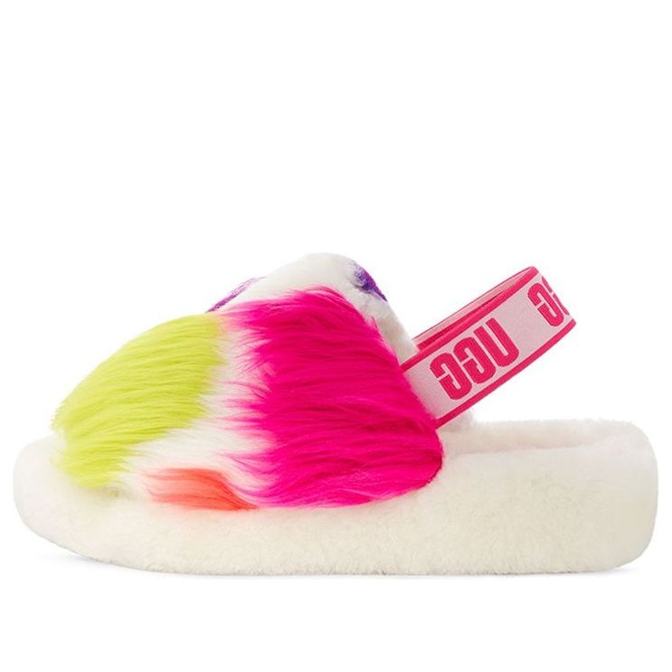 (WMNS) UGG Fluff Yeah Party Spots Slipper 'White' 1125006-WHT