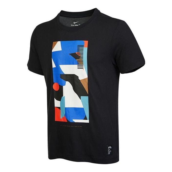 Nike Dri-FIT A.I.R. Casual Logo Printing Round Neck Pullover Short Sleeve Black T-Shirt DR7667-010