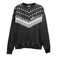 (WMNS) Nike Sportswear Heritage Round-neck Sweatshirt 'Black' CU5949-010