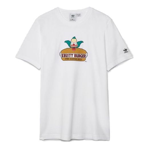 adidas originals x The Simpsons MENS Printed Crew NeckShort Sleeve White HA5821
