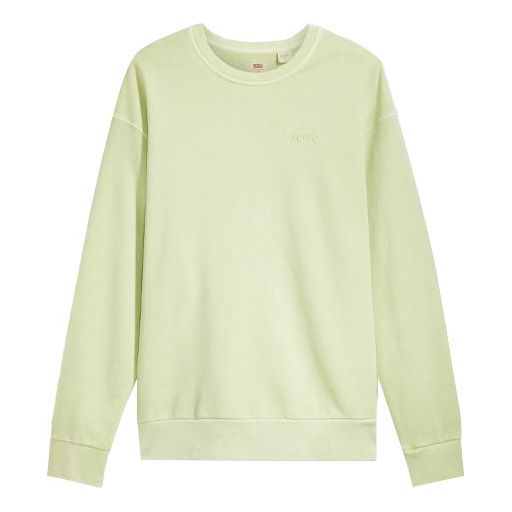 Men's Levis Embroidered Logo Round Neck Long Sleeves Green 87466-0002