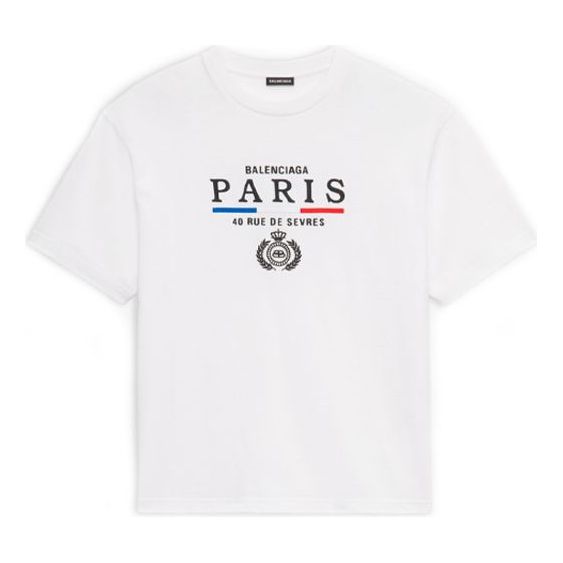 Balenciaga SS20 Paris Flag Regular Paris Tee 594579TGV489000