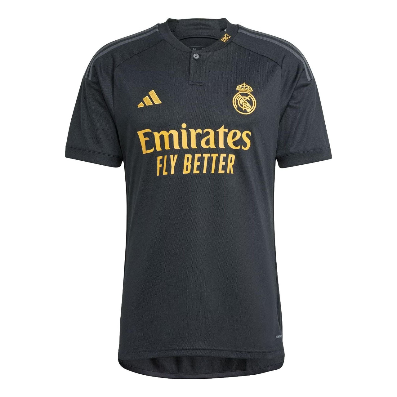 adidas Real Madrid 23/24 Third Jersey Asia Sizing 'Black' IN9846