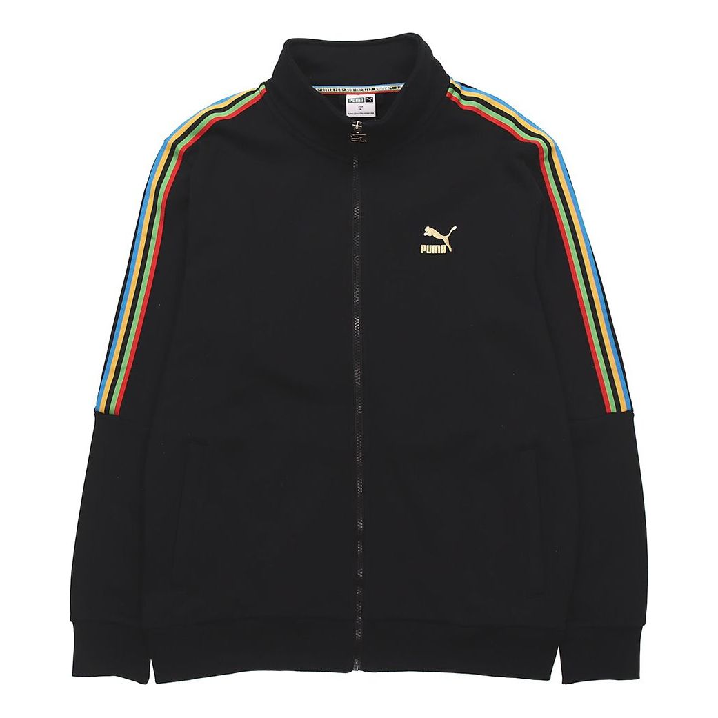 PUMA TFS Unity Track Top FT Knit Zipper Casual Sports Stand Collar Jacket Black 599293-01