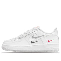 (GS) Nike Air Force 1 Low 'Multi-Swoosh White Particle Grey Photon Dust Bright Crimson' DO6486-100