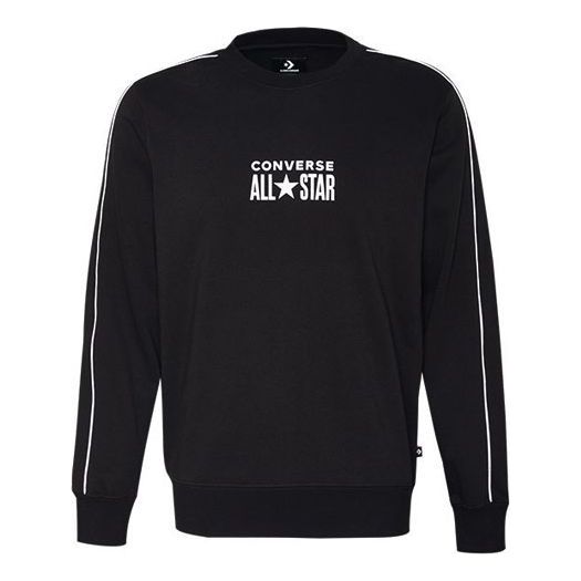 Converse All Star Track Crew Fleece Sweatshirt 'Black' 10018257-A01