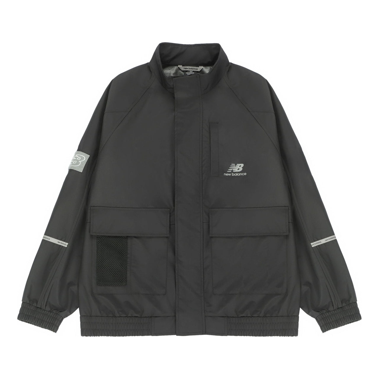 New Balance Men's New Balance Solid Color Woven Stand Collar Jacket Autumn Black AMJ21358-BK
