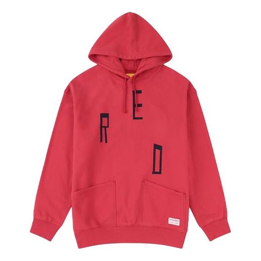 Men's Levis Alphabet Printing Hooded Drawstring Red A0144-0000