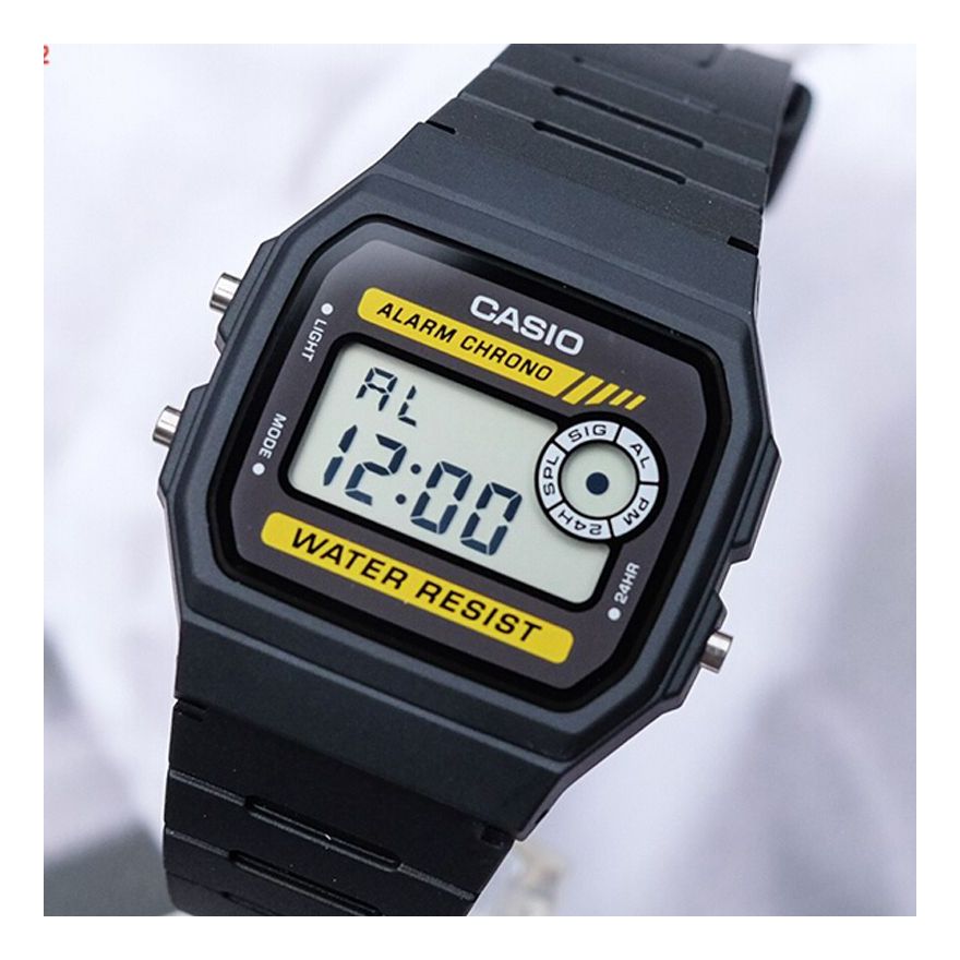 CASIO Sports Quartz Waterproof Mens YellowBlack Digital F-94WA-9