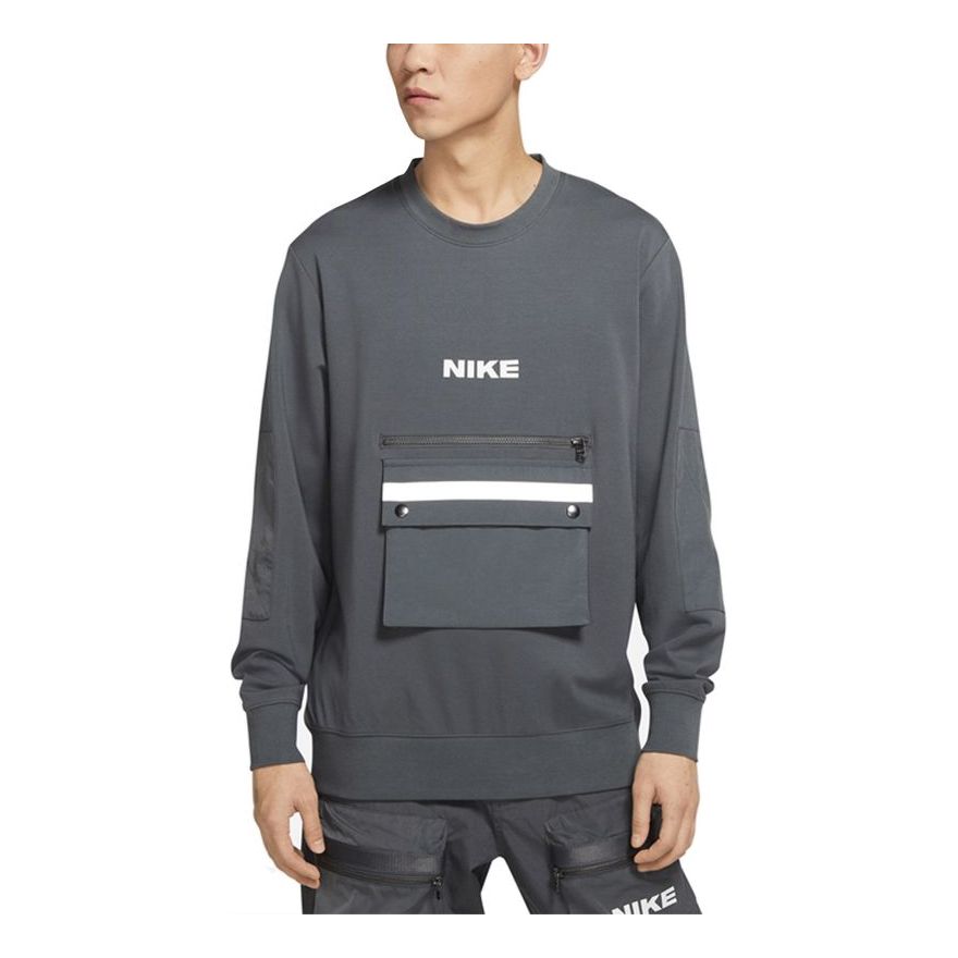 Nike Sportswear City Made Sports Causual Reflective Big Pocket Round Collar Male Grey Gray DA0070-068