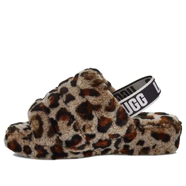 (WMNS) UGG Fluff Yeah Leopard Slipper Leopard print 1106252-AMP