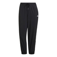 (WMNS) adidas Essentials Woven 3-Stripes 7/8 Pants Asia Sizing 'Black' GR9605
