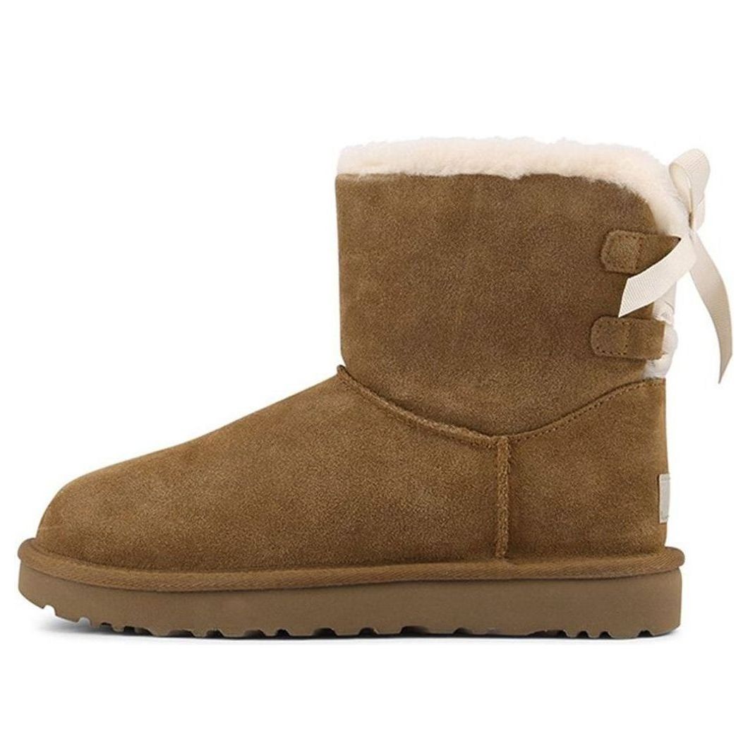 (WMNS) UGG Mini Continuity Bow Fleece Lined Brown 1110705-CHE