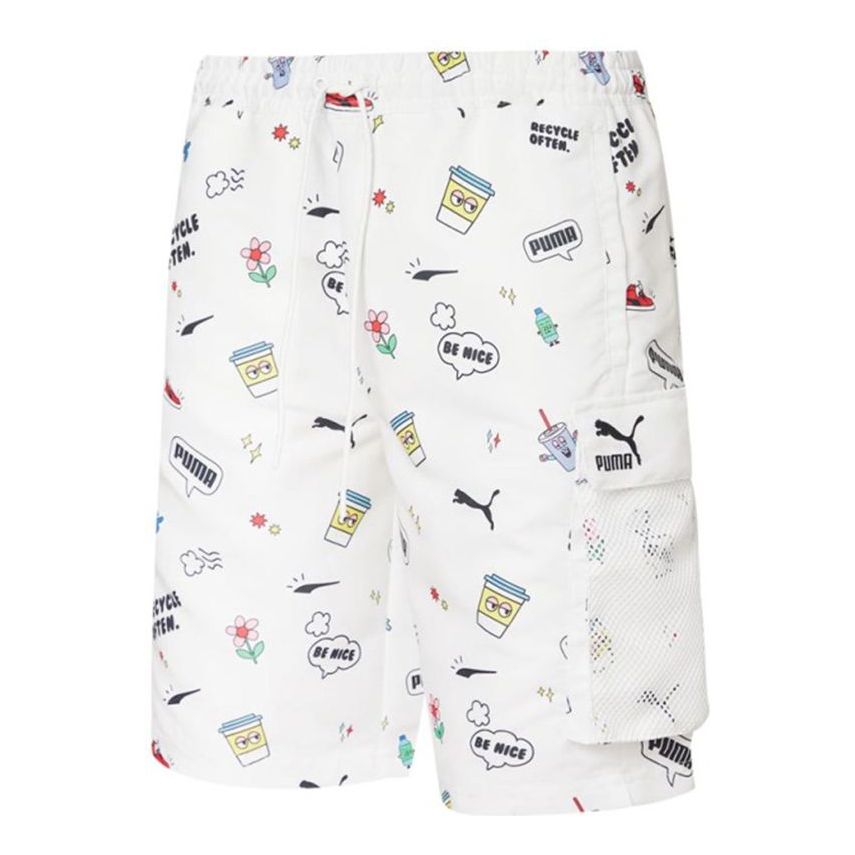 PUMA Awareness Cargo Woven Shorts 'White Black' 532038-02