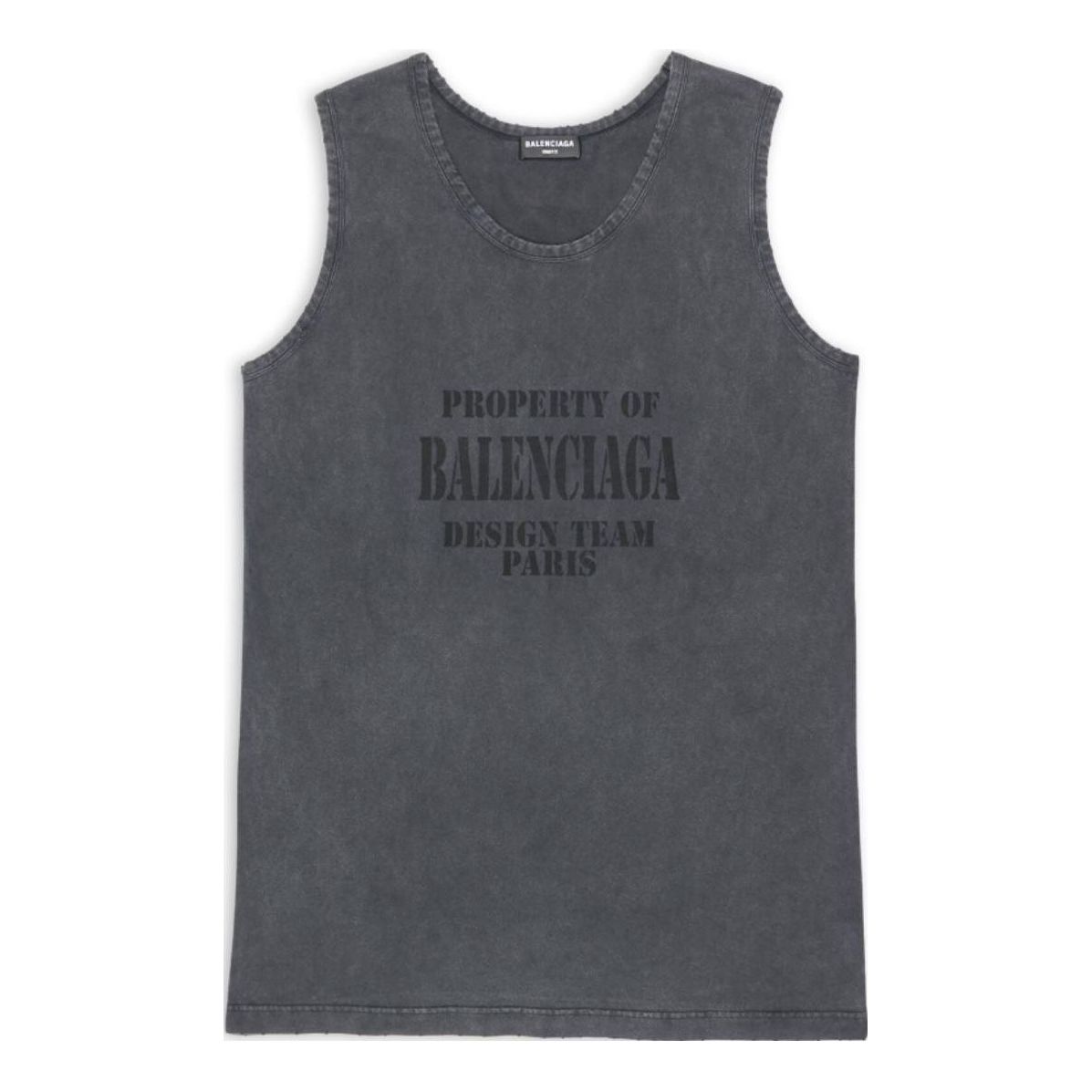 Balenciaga Property Loose Tank Top 'Washed Black' 697880TMVI11055