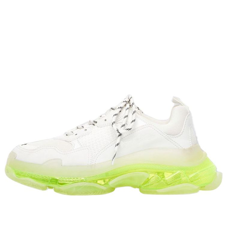 (WMNS) Balenciaga Triple S Sneaker 'Clear Sole - White Fluo Yellow' 544351W2FR19073