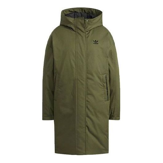 (WMNS) adidas Long Padded Down Jacket 'Olive Green' HF1586