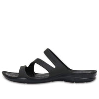 (WMNS) Crocs Swiftwater Slippers 'Black' 203998-060