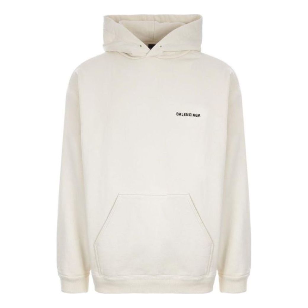 Balenciaga Back Logo Hoodie Regular Fit 'Off White' 600583TMVF5-9069