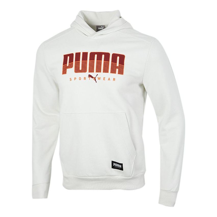 PUMA Athletics Hoodie 'White Orange' 586543-05