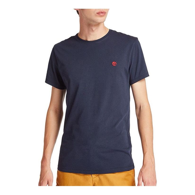 Men's Timberland Outdoor Round Neck Short Sleeve Blue A1MH6433