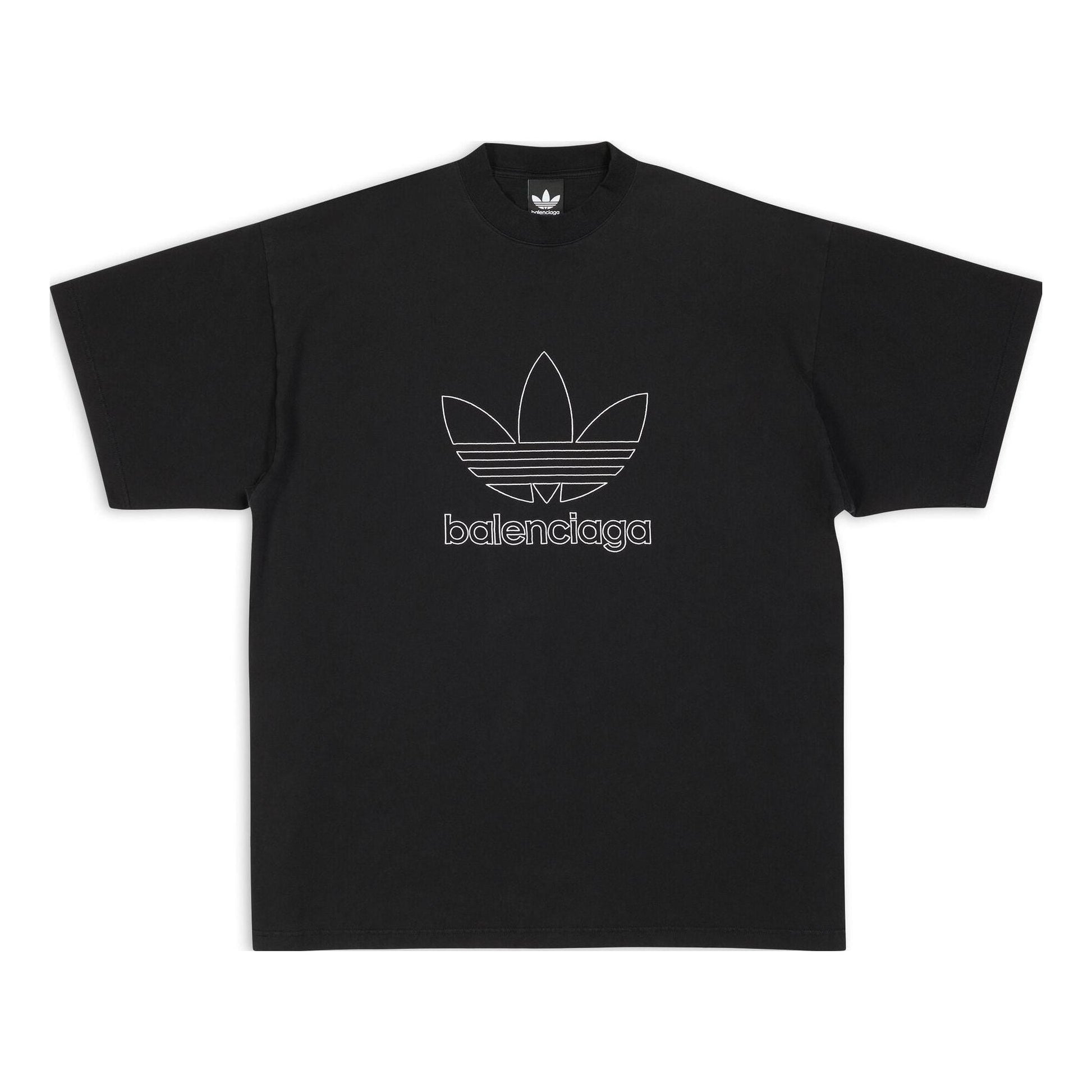 Balenciaga x adidas Trefoil T-shirt 'Black White' 723976TNVN81070