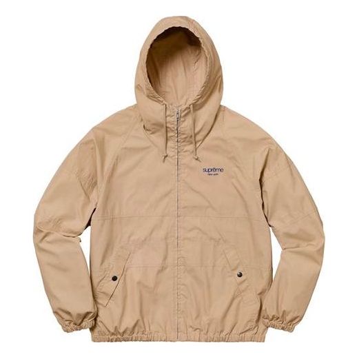 Supreme SS18 Cotton Hooded Raglan Jacket Light Khaki SUP-SS18-402