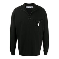 Off-White Logo Printing Long Sleeves Sports Black OMAB031F20FAB0021001
