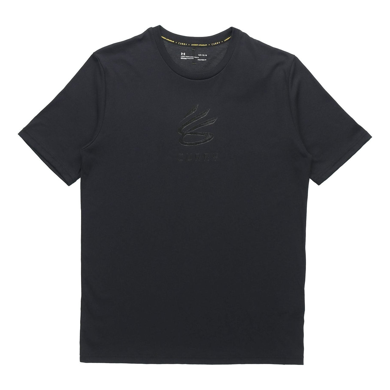 Men's Under Armour Curry Casual Round Neck Cotton Short Sleeve Black 1362819-001