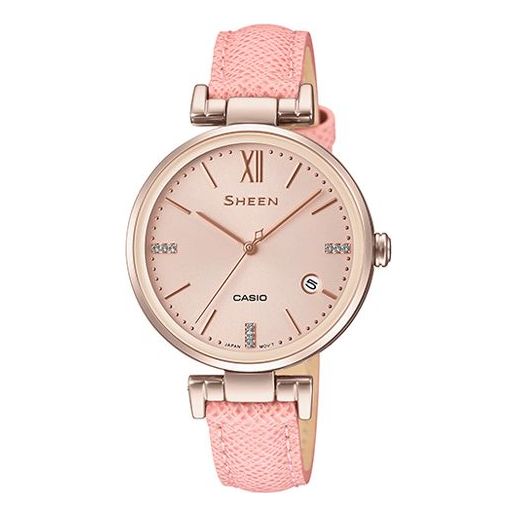 CASIO Waterproof SHEEN Quartz Sapphire Crystal Pink Analog SHE-4053CGL-4AU