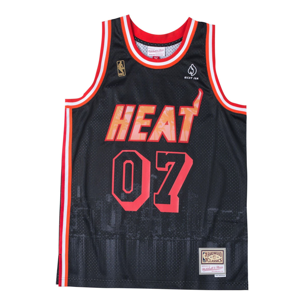 Mitchell & Ness x NICKY JAM Logo TMTK5281-MHEYYPPPBLCK