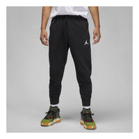 Men's Air Jordan Solid Color Logo Printing Lacing Bundle Feet Casual Sports Pants/Trousers/Joggers Autumn Black DQ7333-010