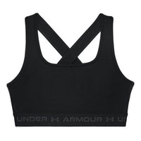 (WMNS) Under Armour Crossback Mid Sports Bra Asia Sizing 'Black Jet Gray' 1361034-001