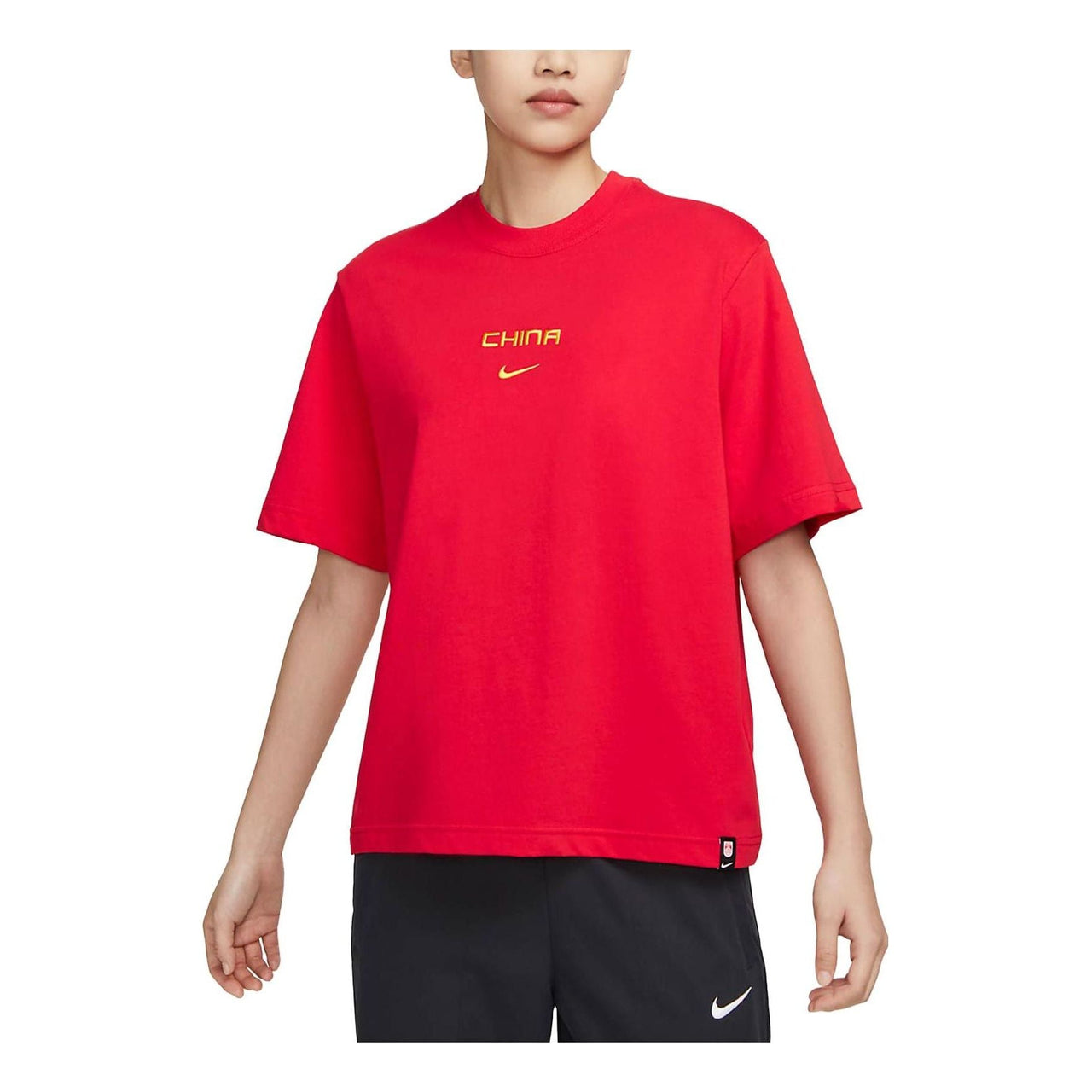 (WMNS) Nike "CHINA TEAM" T-Shirt 'Red' FN3115-600