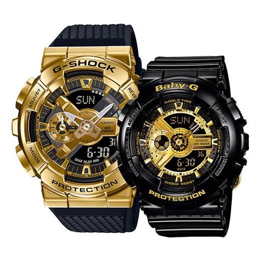 CASIO G-Shock Analog-Digital 'Black Gold' GM-110G-1A9PR&BA-110-1APR